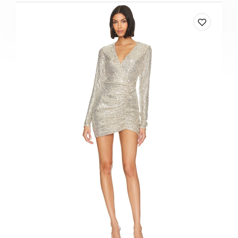 Show Me Your MuMu Platinum Sequin Mini Dress